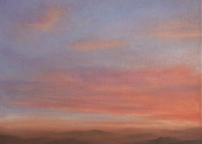 Desert Greeting Card featuring the pastel Desert Sky A by Michael Heikkinen