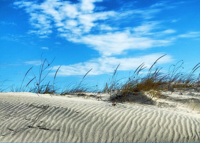 Gqteway National Recreation Area Greeting Card featuring the photograph Designs In Sand and Clouds by Gary Slawsky