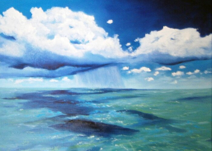 Destin Greeting Card featuring the painting Destin Waters by Donna Tucker
