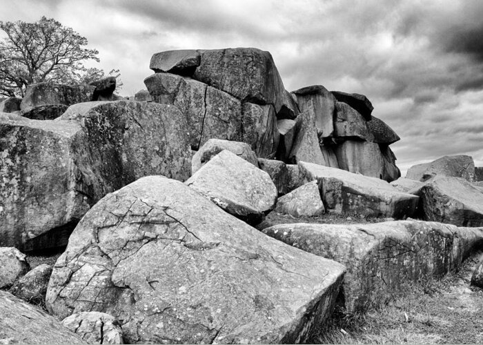 Gettysburg Greeting Card featuring the photograph Devil's Den Rock Formations by Frank Burnside