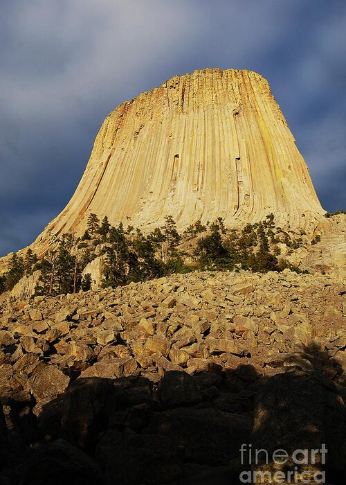 Devils Tower Greeting Card featuring the photograph Devils Tower National Monument Wyoming USA by Shawn O'Brien