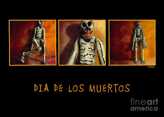 Will Bullas Greeting Card featuring the painting Dia de los Muertos... by Will Bullas