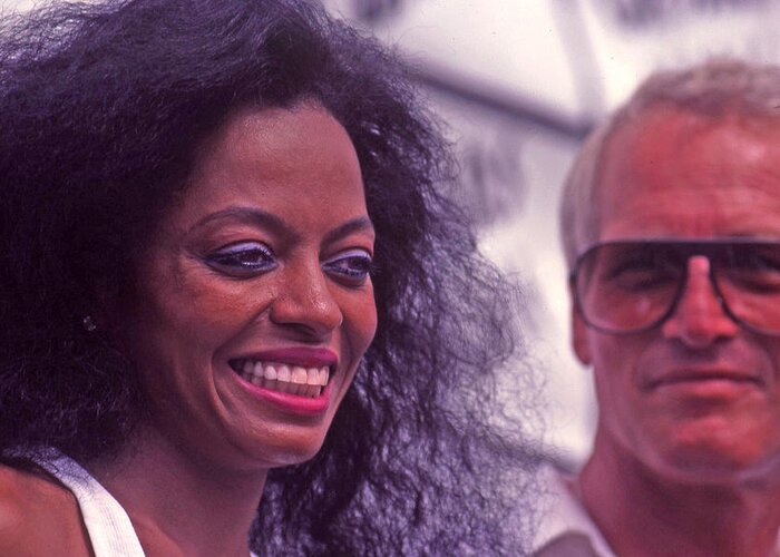 Diana Ross Greeting Card featuring the photograph Diana and Paul by Mike Flynn
