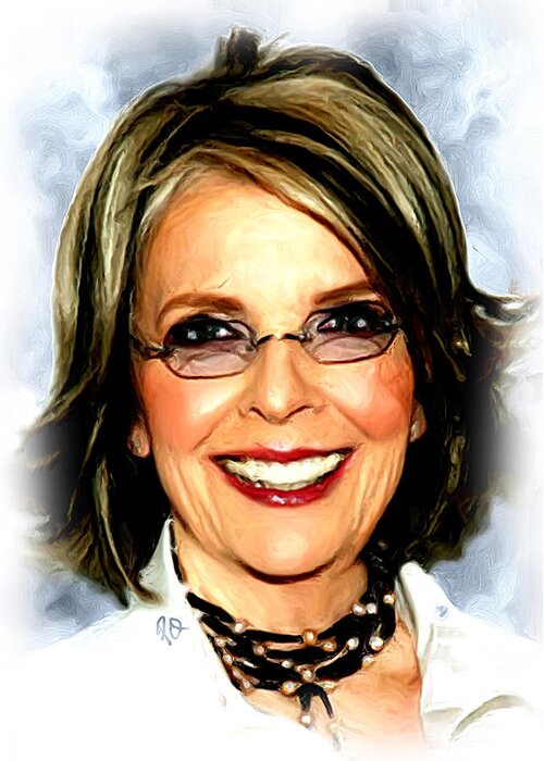 Diane Keaton Greeting Card featuring the painting Diane Keaton by Paul Quarry