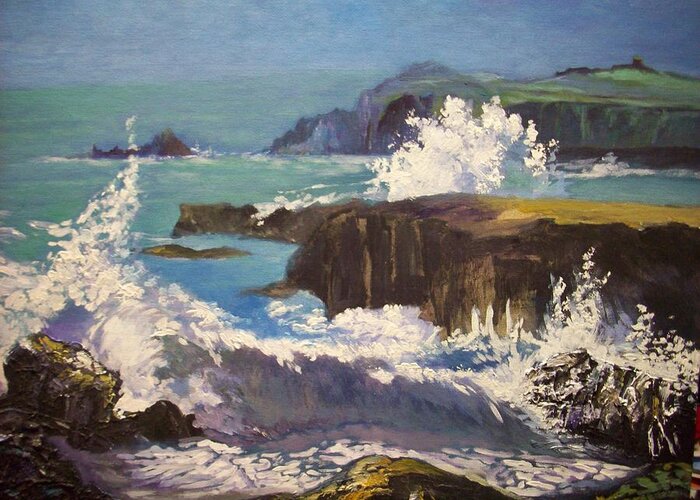 Sea Greeting Card featuring the painting Dingle - Kerry- Ireland by Paul Weerasekera