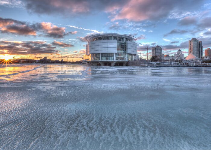 Discovery World Greeting Card featuring the photograph Discovery World On Ice by Paul Schultz