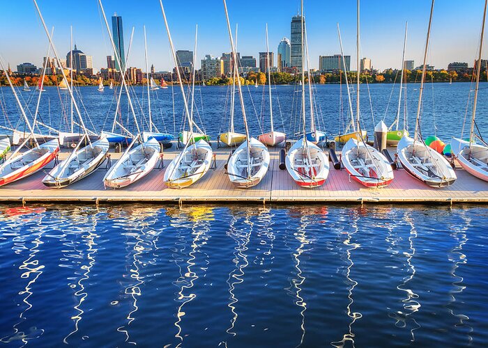 Back Bay Greeting Card featuring the photograph Do Sailboats Doodle by Sylvia J Zarco