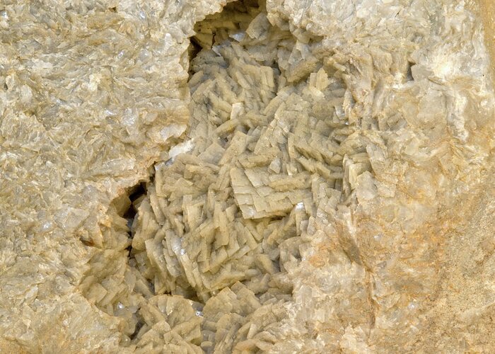 Rock Greeting Card featuring the photograph Dolomite Crystals by Science Stock Photography/science Photo Library