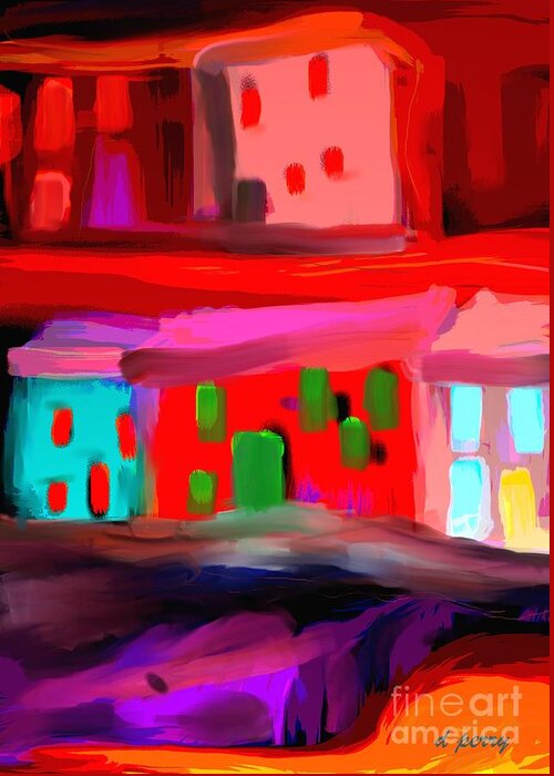 Abstract Art Prints Greeting Card featuring the digital art Domicile by D Perry