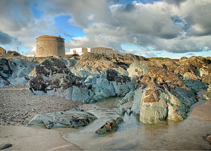 Sky Greeting Card featuring the photograph Donabate Martello Tower by Martina Fagan
