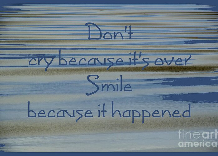 Don’t Greeting Card featuring the photograph Don't Cry.....1 by Wendy Wilton