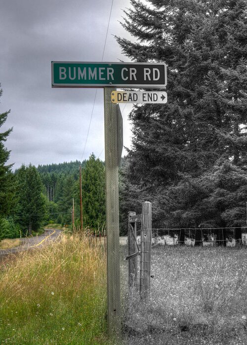 Bummer Greeting Card featuring the photograph Don't Turn Here by HW Kateley