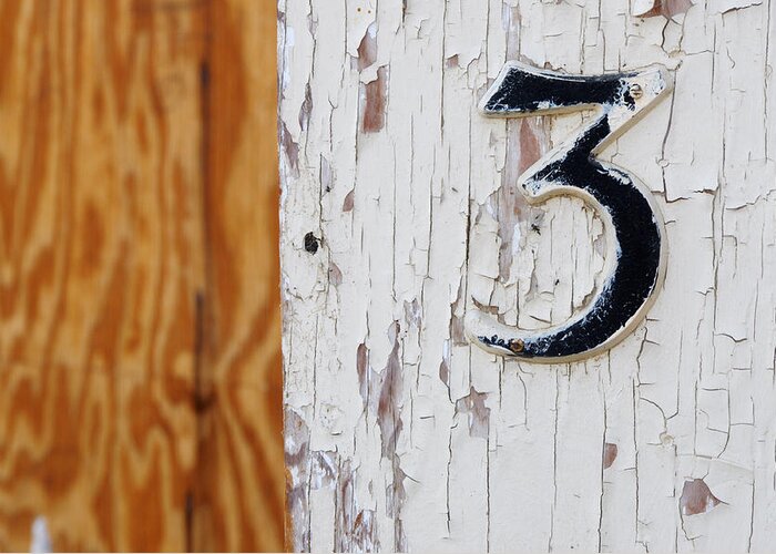 Wood Greeting Card featuring the photograph Door Number 3 by Darin Volpe