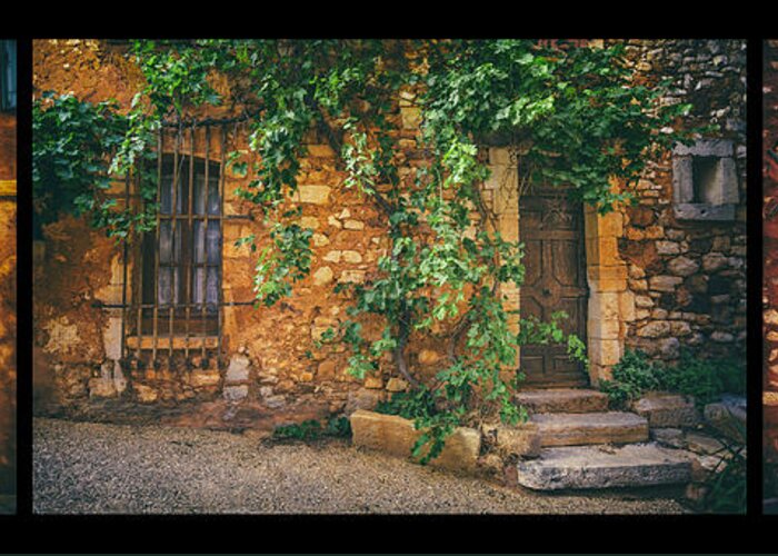 Alley Greeting Card featuring the photograph Doors in Roussillon by Radka Linkova