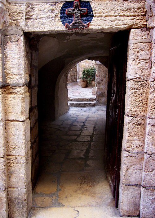 Doors Greeting Card featuring the photograph Doorway in Old City Jerusalem by David T Wilkinson