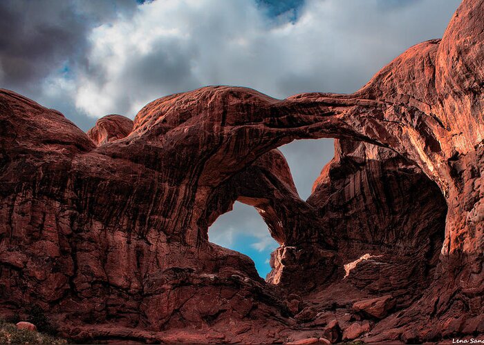 Double Arch Greeting Card featuring the photograph Double Arch by Lena Sandoval-Stockley