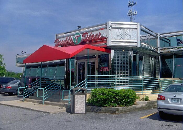 2d Greeting Card featuring the photograph Double T Diner by Brian Wallace