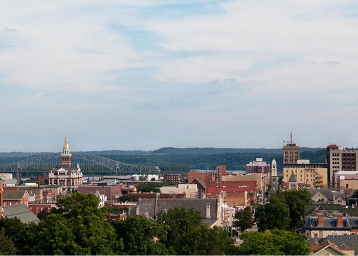 Landscape Greeting Card featuring the photograph Downtown Dubuque by Jane Melgaard