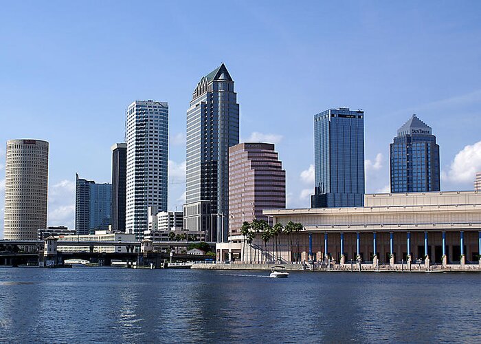 Cityscape Greeting Card featuring the photograph Downtown Tampa by Chauncy Holmes