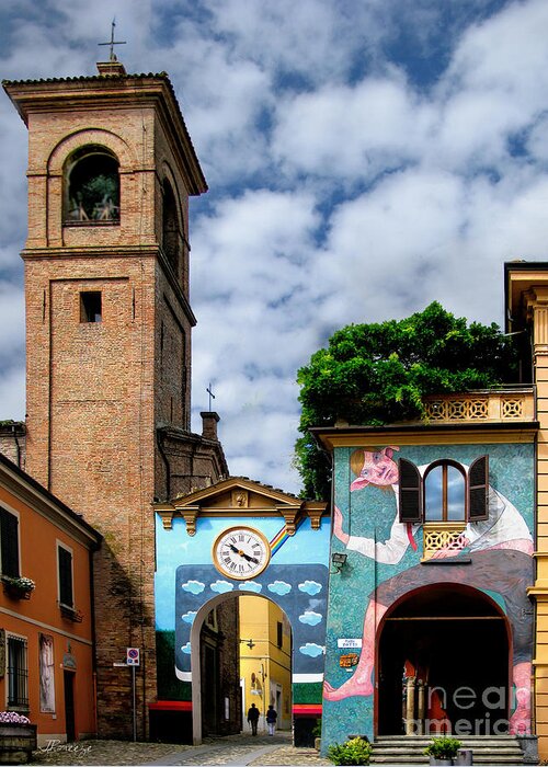 Dozza Greeting Card featuring the photograph Dozza.Italy.City of Art by Jennie Breeze
