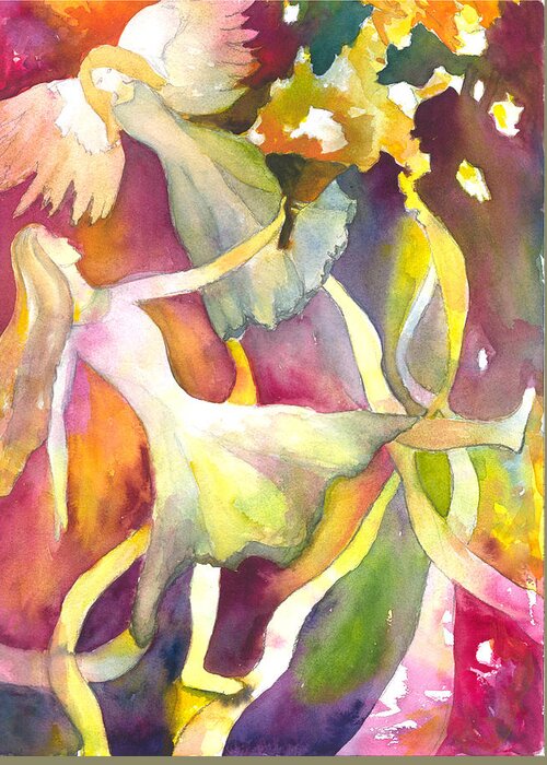 Angel Greeting Card featuring the painting Dream Angel by Kelly Perez