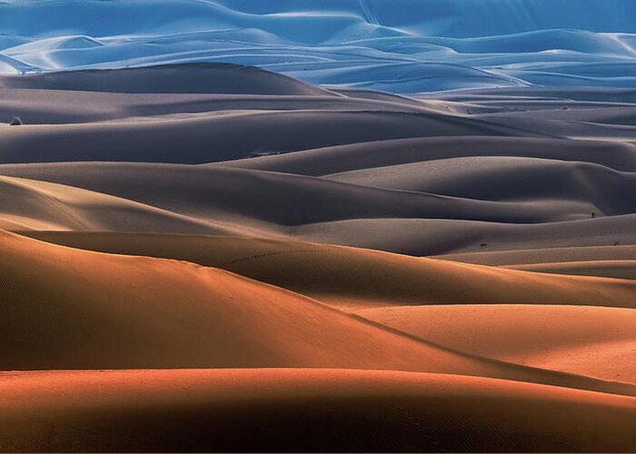 Landscape Greeting Card featuring the photograph Dream Desert by Mohammad Shefaa