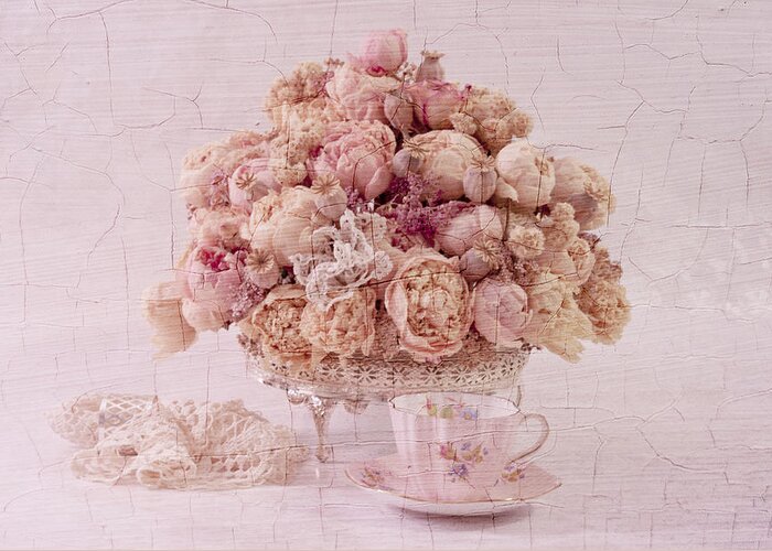 Dried Peonies Greeting Card featuring the photograph Dried Peony Still Life by Sandra Foster
