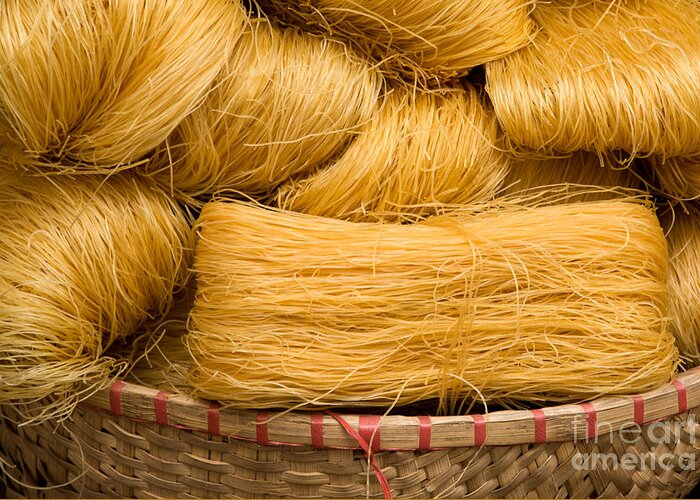 Vietnamese Greeting Card featuring the photograph Dried Rice Noodles 04 by Rick Piper Photography