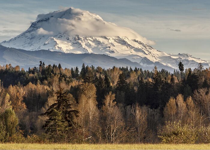 Mountain Greeting Card featuring the photograph Drive'n Round Mt Rainier by Tony Locke