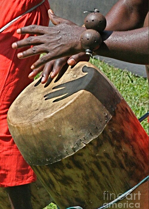 Hand Drum Greeting Card featuring the photograph Drum by George DeLisle