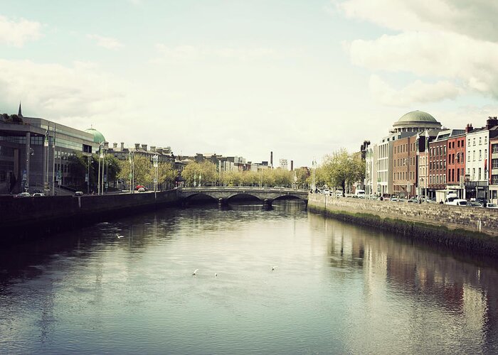 Dublin Greeting Card featuring the photograph Dublin City by Ailbhe O'donnell