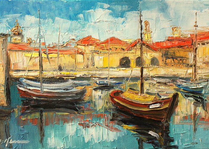 Dubrovnik Greeting Card featuring the painting Dubrovnik - Croatia by Luke Karcz