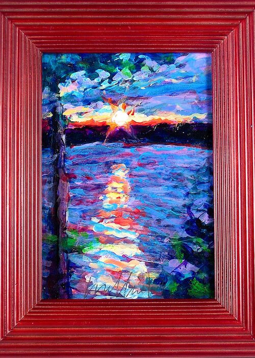 Land O Lakes Greeting Card featuring the painting Duck Lake by Les Leffingwell