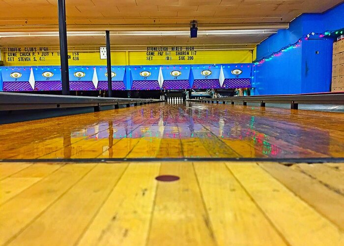 Bowling Greeting Card featuring the photograph Duckpin Bowling by Chris Montcalmo
