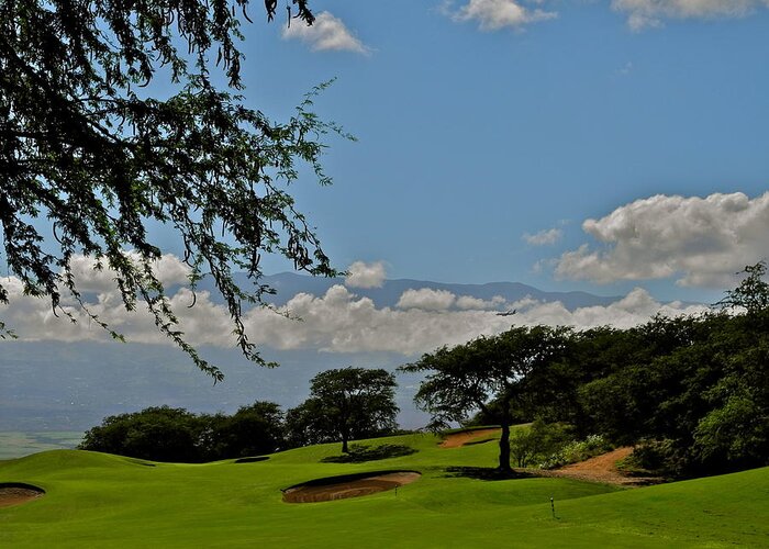 Golf Courses Greeting Card featuring the photograph Dunes of Maui Lani 14th Fairway by Kirsten Giving