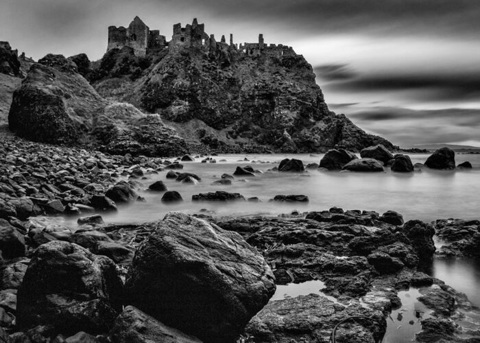 Dunluce Greeting Card featuring the photograph Dunluce Castle by Nigel R Bell