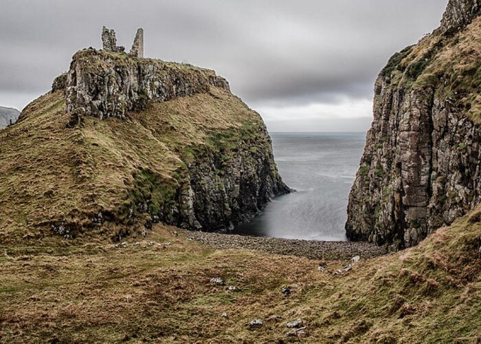 Dunseverick Greeting Card featuring the photograph Dunseverick Castle by Nigel R Bell