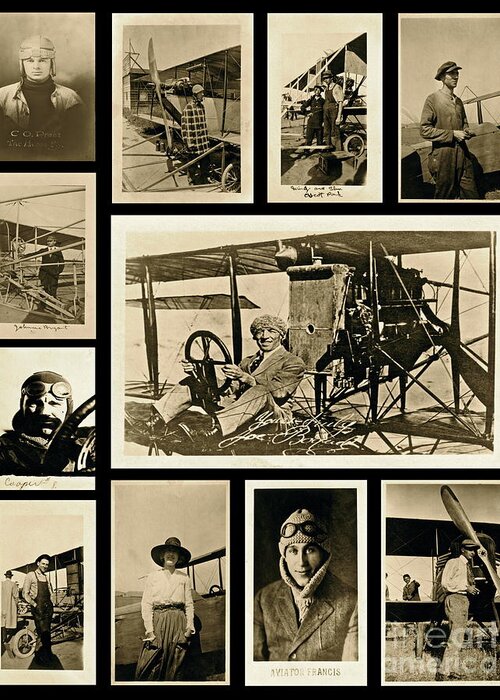 Pilot Greeting Card featuring the photograph Earlier Aviators by Gwyn Newcombe