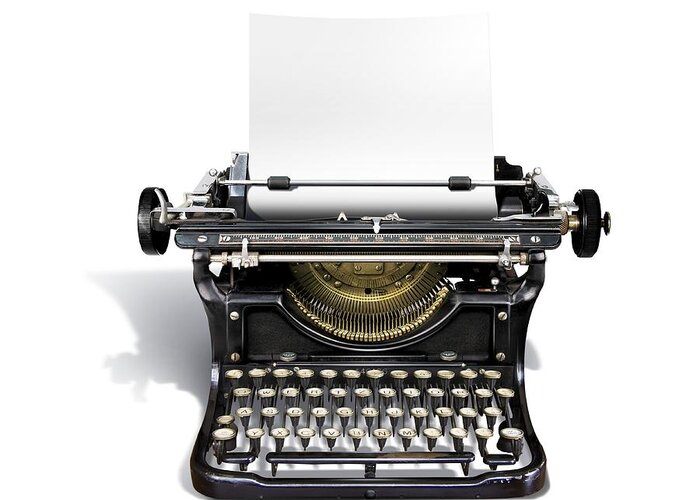 Typewriter Greeting Card featuring the photograph Early German typewriter by Science Photo Library