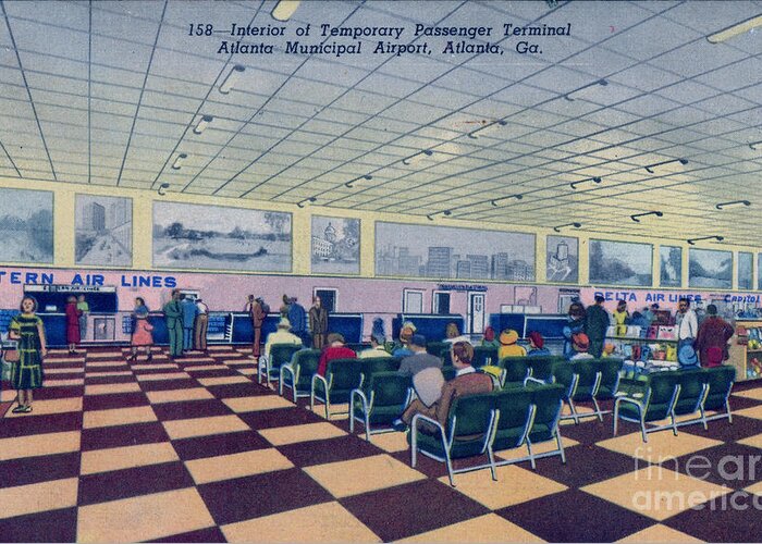 Eastern Airlines Greeting Card featuring the photograph Eastern Airline Passenger Terminal by Dale Powell