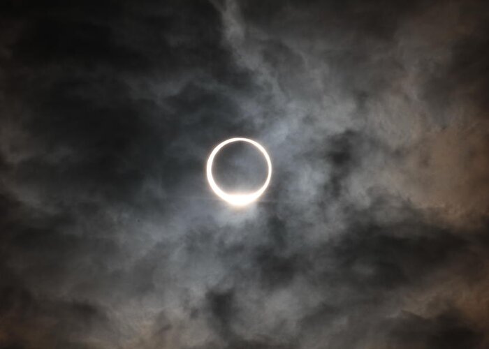 Tranquility Greeting Card featuring the photograph Eclipse Of The Sun Like Ring by Norio Nakayama