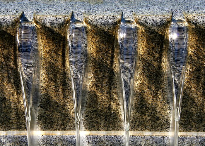 Water Greeting Card featuring the photograph Edge Of A Fountain by Robert Woodward