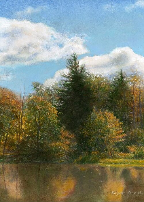 Water Greeting Card featuring the painting Edge of the Pond by Wayne Daniels