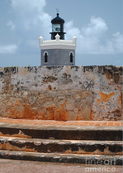  Greeting Card featuring the photograph El Morro Light Tower by George D Gordon III