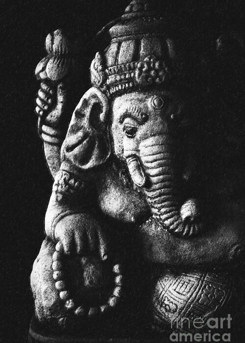 Indian Greeting Card featuring the photograph Elephant God by Tim Gainey