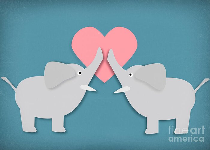 Elephants Greeting Card featuring the photograph Elephant Love by Sharon Dominick