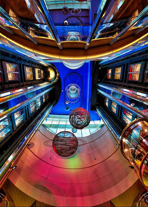 Elevators Greeting Card featuring the photograph Elevators aboard the Royal Caribbean Adventures of the Seas by Craig Bowman