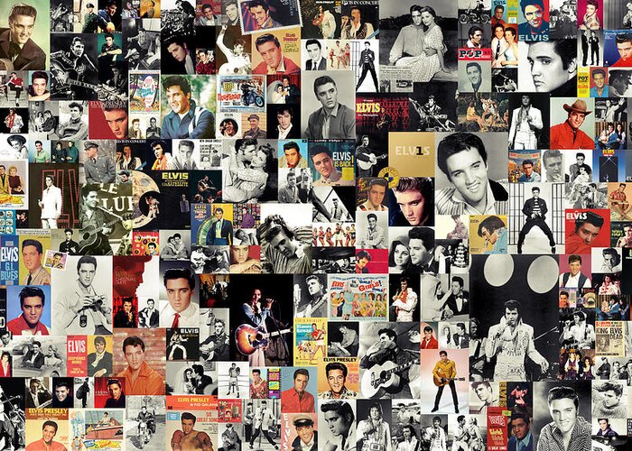 Elvis Presley Greeting Card featuring the digital art Elvis The King by Zapista OU