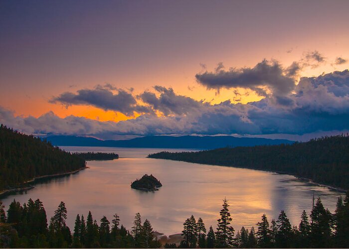 Landscape Greeting Card featuring the photograph Emerald Bay Before Sunrise by Marc Crumpler