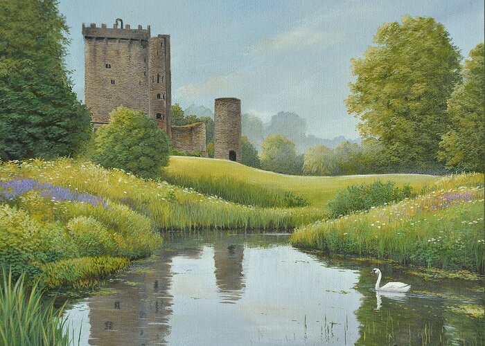 Blarney Castle Greeting Card featuring the painting Emerald Isle by Jake Vandenbrink